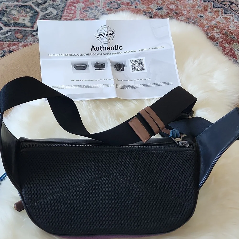 Gorgeous Coach Colorblock Terrain Belt Bag 🖤💜💚